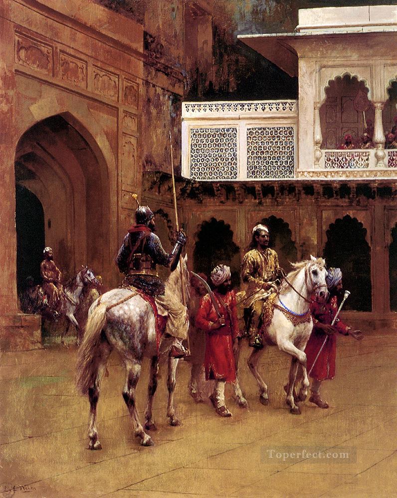 Indian Prince Palace Of Agra Persian Egyptian Indian Edwin Lord Weeks Oil Paintings